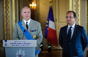 Francois Hollande Celebrates The 50Th Anniversary Of The National Order Of Merit - Paris
