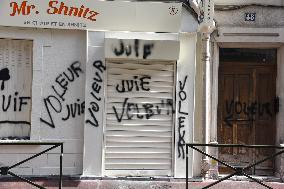 Antisemitic Tags In A Kosher Restaurant In Levallois-Perret