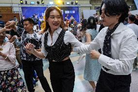 Swing Dance Party At Hua Lamphong Railway Station.