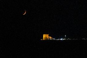 Crescent Moon In Torre Lapillo