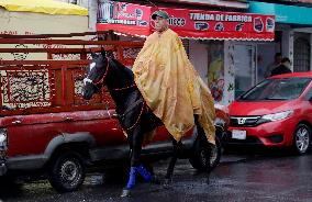 Heavy Rains Are Recorded In Mexico City Due To Tropical Cyclone Hilary