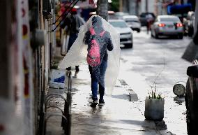 Heavy Rains Are Recorded In Mexico City Due To Tropical Cyclone Hilary