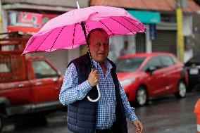 Heavy Rains Are Recorded In Mexico City Due To Tropical Cyclone Hilary