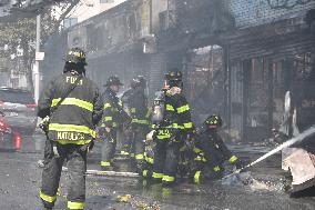 5-Alarm Fire In Brooklyn Injures Firefighters And Damages Buildings