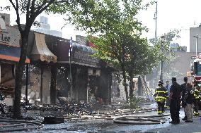 5-Alarm Fire In Brooklyn Injures Firefighters And Damages Buildings