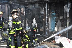 5-Alarm Fire In Brooklyn Injures Firefighters And Damages Buildings