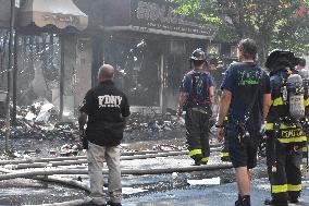 5-Alarm Fire In Brooklyn Injures Firefighters And Damages Buildings