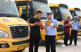 School Bus Safety Inspection in Handan