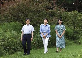 Japan imperial family on summer vacation