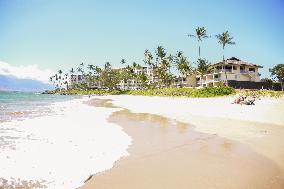 Maui beach after wildfire