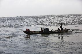 Hilsha Fishing In The Meghna river - Bangladesh