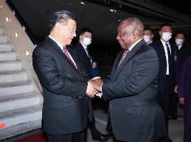 SOUTH AFRICA-JOHANNESBURG-XI JINPING-BRICS SUMMIT-STATE VISIT-ARRIVAL
