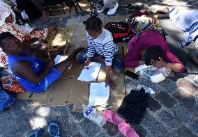 Migrants Camp Outside The City Hall - Paris