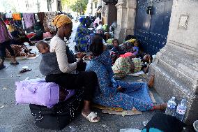 Migrants Camp Outside The City Hall - Paris