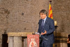 Public Act By Carles Puigdemont In Northern Catalonia.