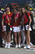 Spanish National Team Players Arrive To Spain
