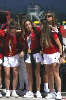 Spanish National Team Players Arrive To Spain