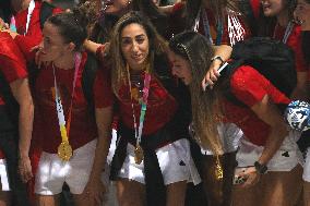 Spanish National Team Players Arrive To Spain