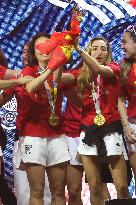 Spanish National Team Players Arrive To Spain