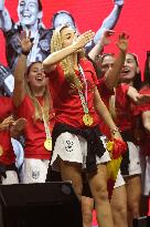 Spanish National Team Players Arrive To Spain