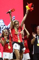 Spanish National Team Players Arrive To Spain