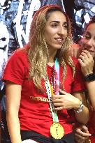 Spanish National Team Players Arrive To Spain