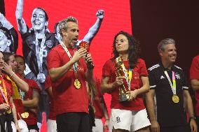 Spanish National Team Players Arrive To Spain