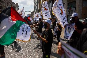 Demonstration In Support Of Palestinian Prisoners In Israeli Prisons - Gaza