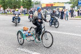 Reunion of retro motorbikes