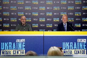 Briefing of Ukrainian and Bulgarian defence ministers in Odesa