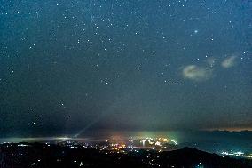 The Perseid Meteor Shower Above The Three Gorges Dam in Yichang