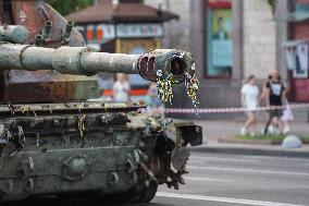 Parade Of Destroyed Russian Armour Dedicated To Ukraine's Independence Day