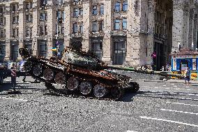 Parade Of Destroyed Russian Armour Dedicated To Ukraine's Independence Day