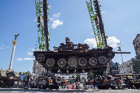 Parade Of Destroyed Russian Armour Dedicated To Ukraine's Independence Day