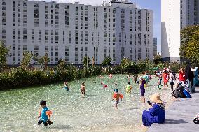 Children Swim In A Natural Pond - Pantin