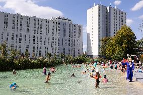 Children Swim In A Natural Pond - Pantin