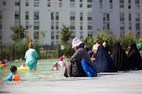 Children Swim In A Natural Pond - Pantin