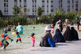 Children Swim In A Natural Pond - Pantin