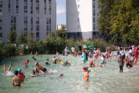 Children Swim In A Natural Pond - Pantin