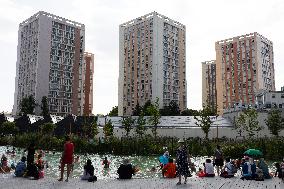 Children Swim In A Natural Pond - Pantin