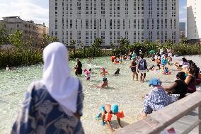 Children Swim In A Natural Pond - Pantin