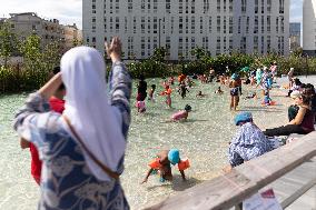 Children Swim In A Natural Pond - Pantin
