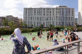 Children Swim In A Natural Pond - Pantin