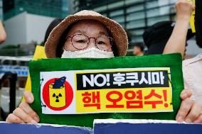 SOUTH KOREA-SEOUL-PROTEST-JAPAN'S NUCLEAR WASTEWATER DISCHARGE