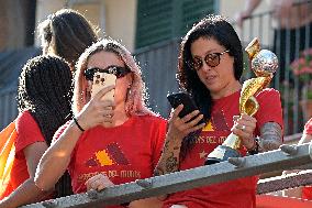 Spanish Women's National Soccer Team Arrives In Ibiza