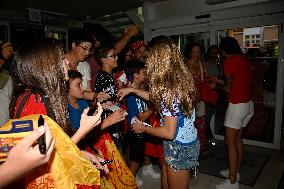 Spanish Women's National Soccer Team Arrives In Ibiza