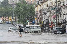 RUSSIA-VLADIVOSTOK-HEAVY RAIN