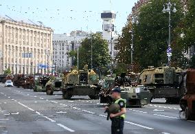 Captured Russian Military Vehicles Displayed Ahead Of Independence Day Celebrations In Kyiv, Amid Russia's Invasion Of Ukraine