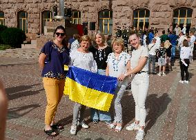 Ukraine Celebrates The Day Of The National Flag, Amid Russian Invasion Of Ukraine.