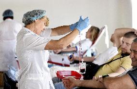 Blood donation centre in Kyiv